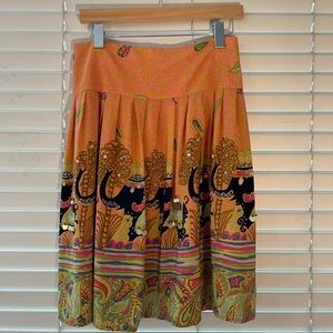 Nanette Lepore Orange Silk Skirt
